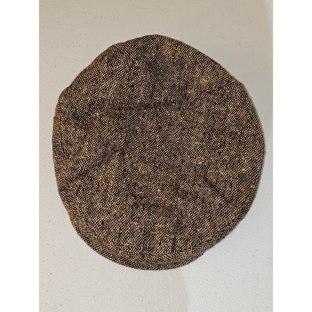 Vintage Donegal Tweed Mens Wool Flat Cap Woven In Ireland